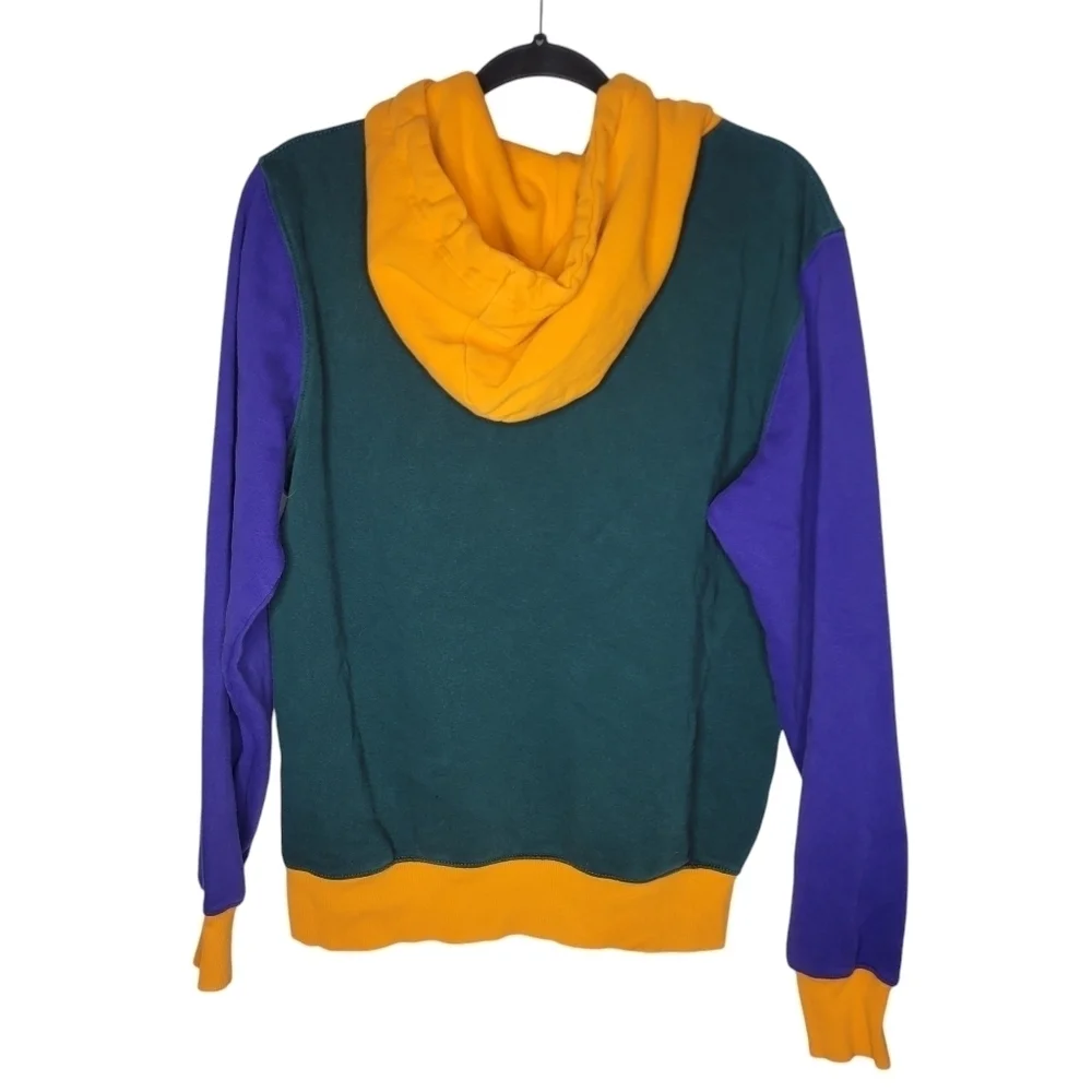 The North Face Men's Color Block Pullover Hoodie Green Blue Orange Size Small